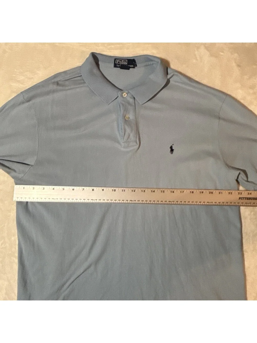 Vintage Polo Ralph Lauren Polo Shirt Men's XL Light Blue Short Sleeve